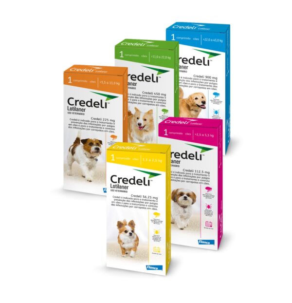 Antipulgas e carrapatos para cães Credeli™ 1 comprimido