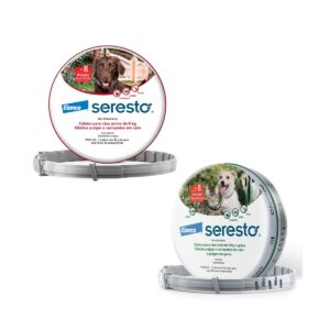 Coleira Seresto™ anti-carrapatos e pulgas com proteção por até 8 meses