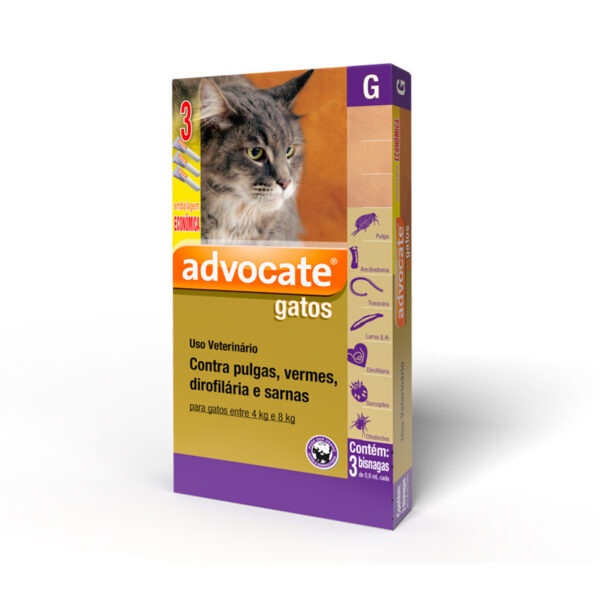 Antipulgas Advocate para Gatos 3 pipetas - Imagem 2