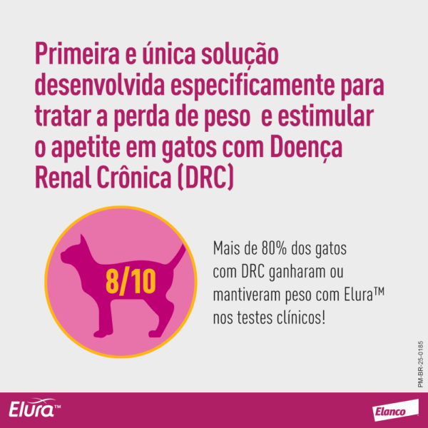 Elura Tratamento Doença Renal Crônica em Gatos Elanco - 15ml - Imagem 7