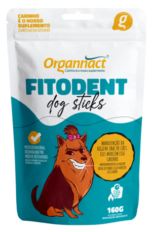Suplemento Organnact Fitodent Dog Sticks para Cães 160g.