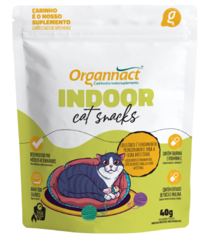 Suplemento Indoor Cat Snacks Para Gatos 40g - Organnact