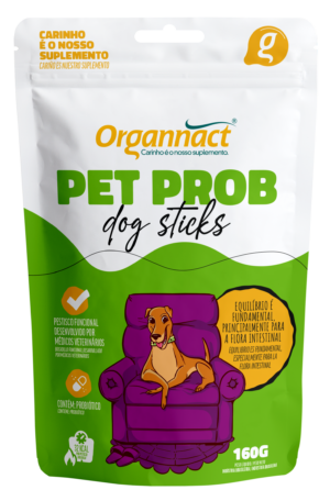 Suplemento Pet Prob Dog Sticks Para Cães Organnact