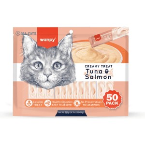 Petisco Para Gato Creamy Wanpy  Pacote com 50 tubos 560g
