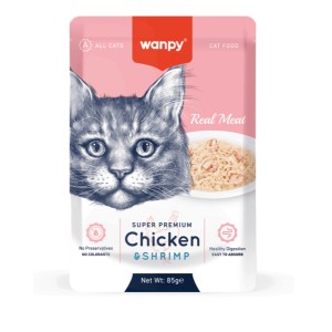 Petisco para gato Wanpy sachê 85g