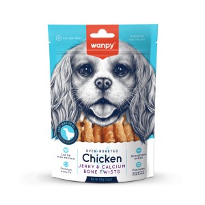 Petisco para cachorro Wanpy Twist de Frango no Osso de Cálcio 100g